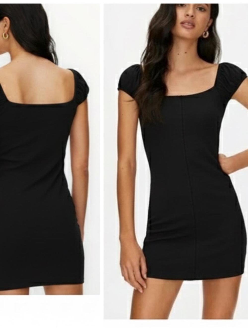 Aritzia Wilfred Free Fortune Black Knit Dress